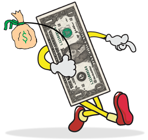 Image result for cartoon walking money