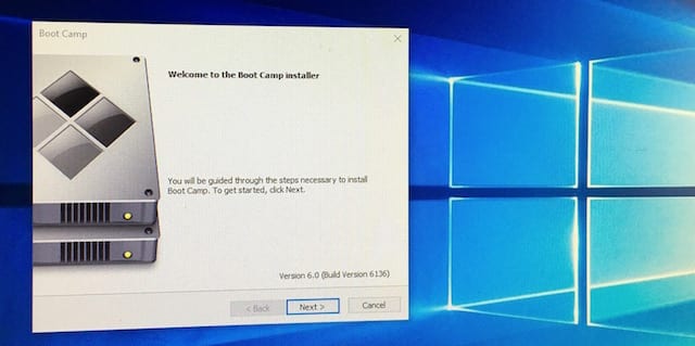 Le programme d’installation de Boot Camp s’exécute automatiquement sous Windows 10 