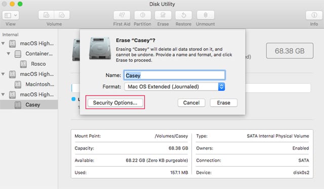 Disk Utility to Securely Wipe 