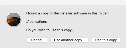 (DiskMaker X 8 found a copy of the installer in /Applications)