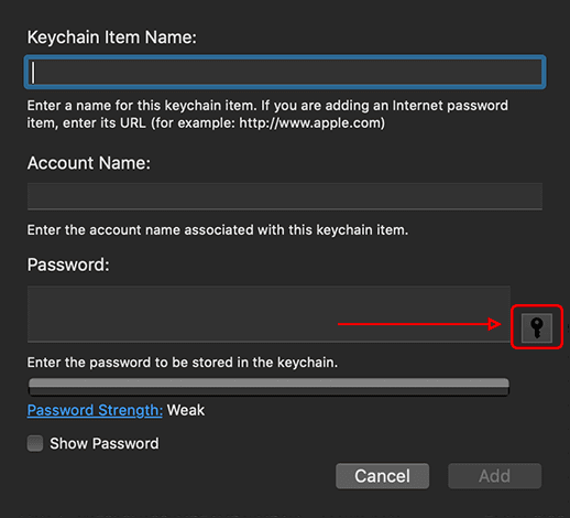 Password Generator Keychain