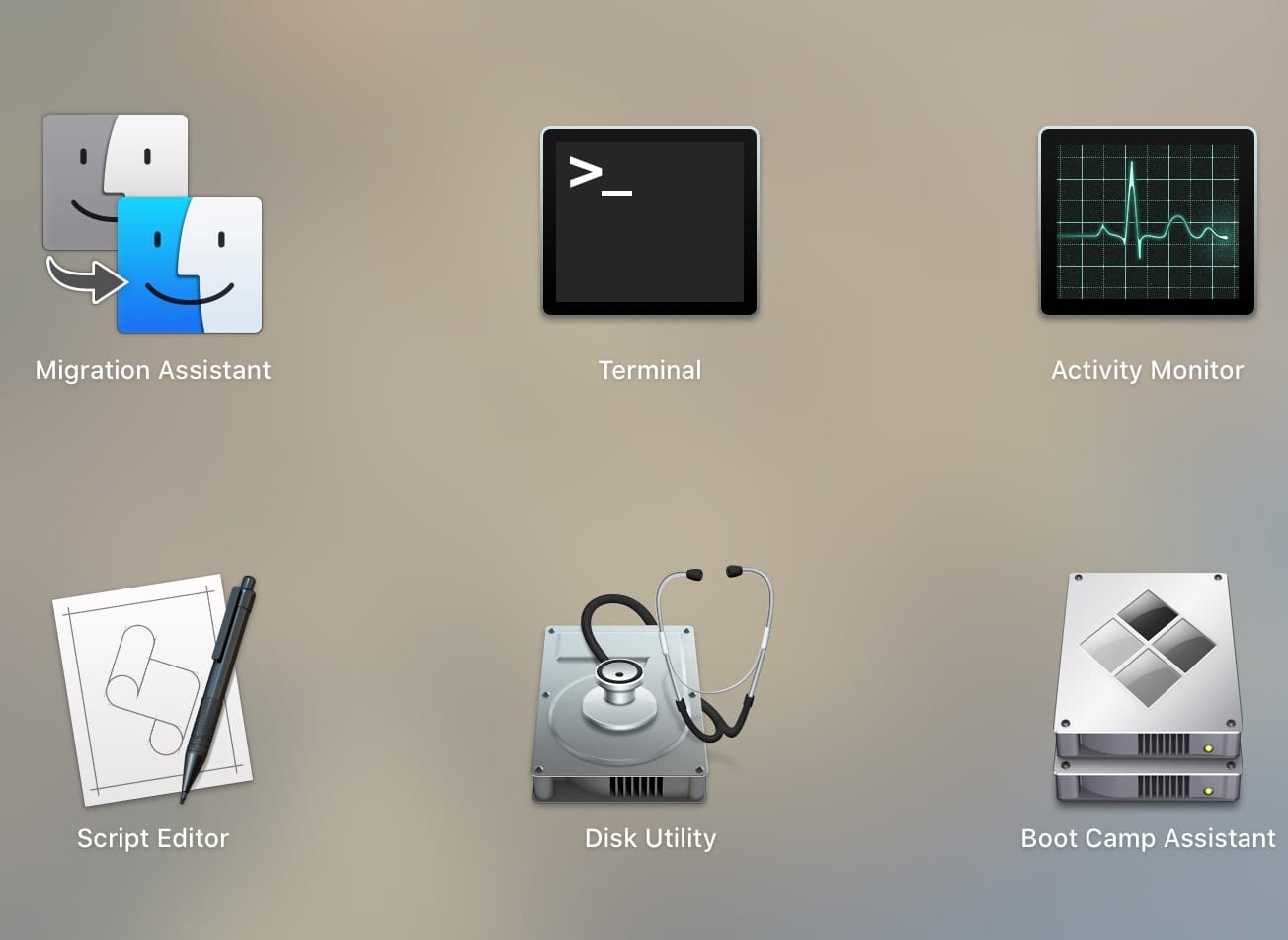 screen shot of other folder in macos launcher