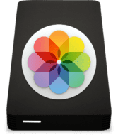 owc envoy pro external drive and macOS Photos logo
